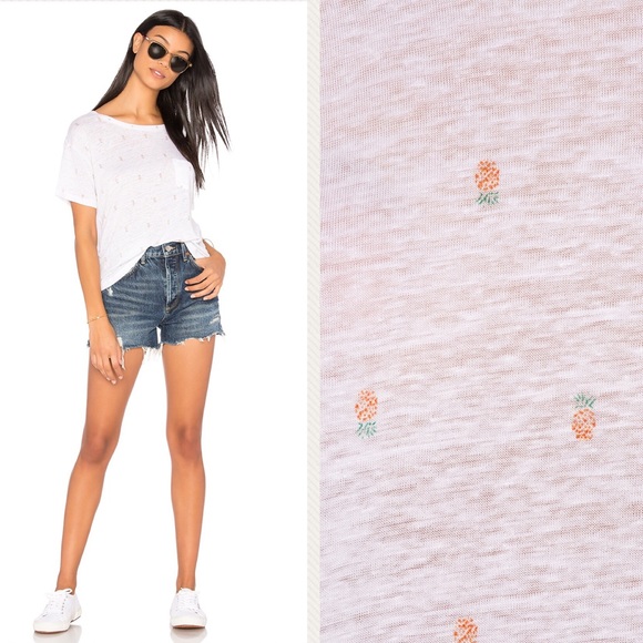 Rails Tops - RAILS - Billie pineapple 🍍 linen T shirt, L